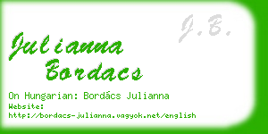 julianna bordacs business card